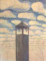 Микалоюс Чюрлёнис. Клокольня. - Mikalojus Ciurlionis. The belfry  (1907) 