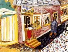 Марк Шагал. Красный дом на улице. Marс Chagall. Street (1922)
