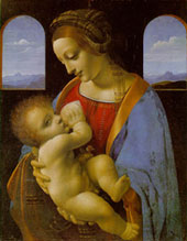 Леонардо да Винчи. Мадонна Литта. Leonardo da Vinci. Madonna Litta  (c. 1490-1491)
