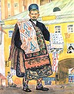 Борис Кустодиев. Продавец ковров. Boris Kustodiev. The seller of carpets (1920)
