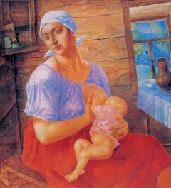 Кузьма Петров-Водкин. Мама.  Kuzma Petrov-Vodkin. Mother (1915)