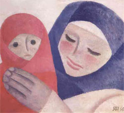 Татьяна Яблонская. Мать и дитя. Tatyana Yablonskaya. Mother and Child. 1966 