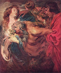 Антонис Ван Дейк. Пьяный Силен. Anthonis van Dyck. The drunken Silen. (1620)