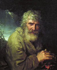 Владимир Боровиковский. Зима в виде старика. Vladimir Borovikovsky. The old man as an allegory of the winter (1804)