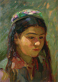 Надежда Воробьева. Таджикская девочка. Nadezhda Vorobieva. Tajik girl (1952)