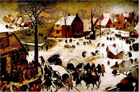 Питер Брейгель Старший, Перепись населения в Вифлееме. Pieter Bruegel the Elder: Census at Bethlehem (1566) 