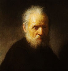 Рембрандт ван Рейн. Портрет старика с бородой. Rembrandt van Rijn. Old man with a beard (1630)