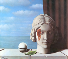 Рене Магритт  (Rene Magritte) "Воспоминание" 1948. Фрагмент