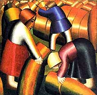 Казимир Малевич. Сбор урожая. Kazimir Malevich Taking in the Harvest (1911-1912)