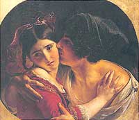 Федор Моллер. Поцелуй. Fyodor Moller. A Kiss. (1840)