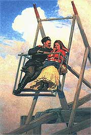  .  . Nikolai Yaroshenko. On a swing. (1888)