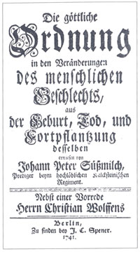 Титульный лист первого издания "Божественного порядка" 1741 года