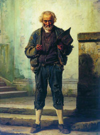 Федор Бронников. Старик-нищий. Fedor Bronnikov. The old beggar (1869)