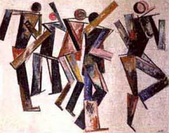 Варвара Степанова. Пять фигур на белом фоне. Varvara Stepanova. Five figures against a white background  (1920)