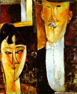 Амадео Модильяни. Счастливые супруги. Amadeo Modigliani. Les epoux heureux (1916).