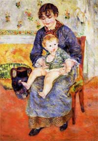 Пьер Огюст Ренуар. Мать и дитя. Pierre Auguste Renoir.  M?re et enfant (1881).