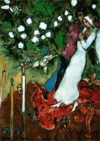 Марк Шагал. Три свечи. Marc Chagall. Les trois cierges (1938-1940)
