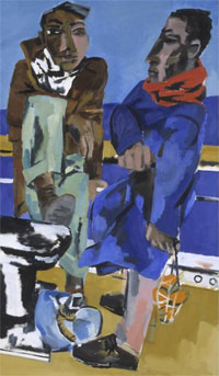 Питер де Франсия. Эмигранты. Левая часть триптиха. Peter De Francia. The Emigrants. Left side of triptych. (1964-1966)